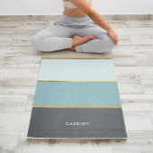 Coole moderne strepen gepersonaliseerd yogamat