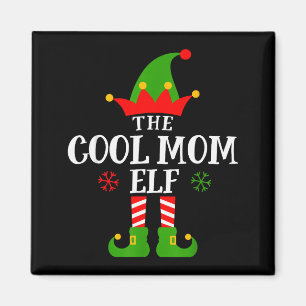 Coole moeder elf grappige bijpassende familie kers magneet