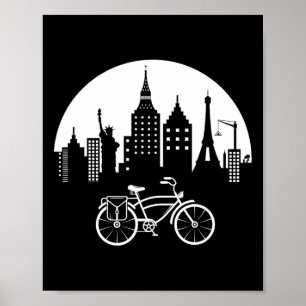 Coole mountainbike fietsen liefhebber tiener meisj poster