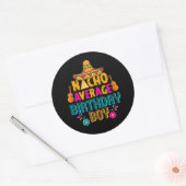 coole Nacho gemiddelde Birthday jongen Ronde Sticker (Envelop)