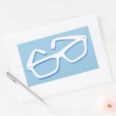Coole Nerd Bril Rechthoekige Sticker (Envelop)