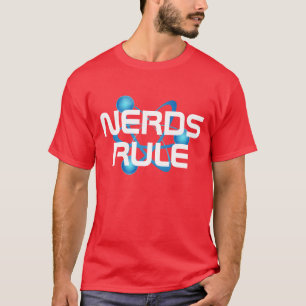 Coole nerds regeren met atoom symbool t-shirt