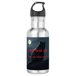 Coole Ninja Kat Aesthetiek en grappige stealth kat Waterfles