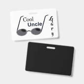 Coole Oom Gepersonaliseerd Badge (Voor- en achterkant)