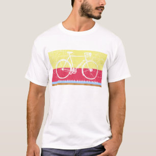coole, op biking geïnspireerde crèmekleur t-shirt
