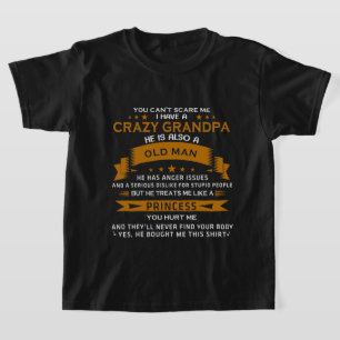 coole opa Princess Kleindochterwoordkunst T-shirt