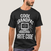 Coole opa's schrijven code Funny programmeur Coder T-shirt (Voorkant)