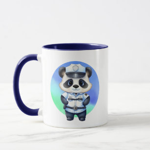 coole Panda Politie voegt monogram toe Mok