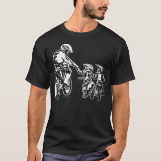 Coole Papa Dirt Bike Rijder Motocross Vader Zoon T-shirt