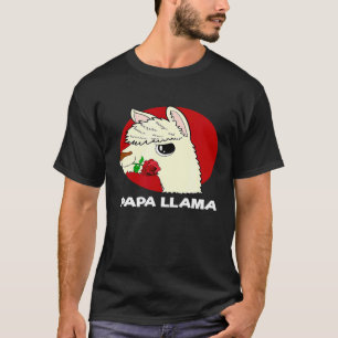 Coole Papa Lama Heren Dierenliefhebber T-shirt