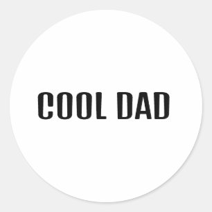 Coole papa ronde sticker