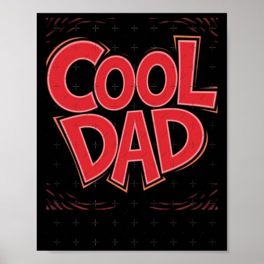 Coole Papa Sticker Poster (Voorkant)