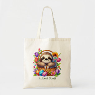 Coole Pasen luiaard naam toevoegen Tote Bag