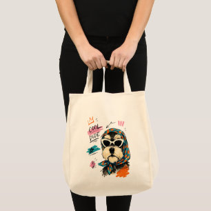 Coole Peperd Honden Zonnebril Sjaal Stijlvolle Kun Tote Bag