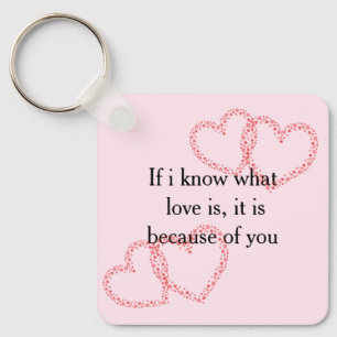 coole perfecte liefde voor een citaat sleutelhanger