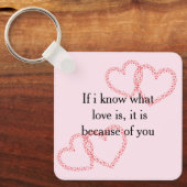 coole perfecte liefde voor een citaat sleutelhanger (Voorkant)