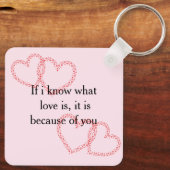 coole perfecte liefde voor een citaat sleutelhanger (Achterkant)