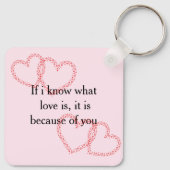 coole perfecte liefde voor een citaat sleutelhanger (Achterkant)