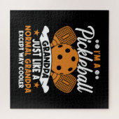 Coole Pickleball Opa Speler Legpuzzel (Horizontaal)