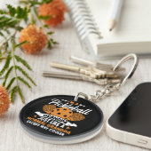 Coole Pickleball Opa Speler Sleutelhanger (Voorkant Rechts)