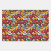 coole pizza party inpakpapier vel (Voorkant)