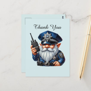 Coole politie bedankt  briefkaart