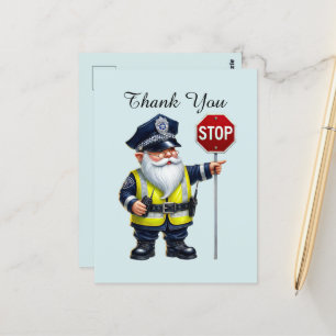 Coole politie bedankt briefkaart