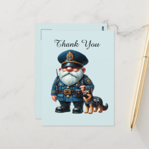 Coole politie bedankt  briefkaart