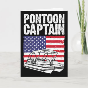 Coole Pontonboot Kapitein Kunst Voor Mannen Vrouwe Kaart