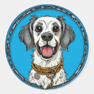 Coole rashond ronde sticker