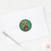 Coole rashond ronde sticker (Envelop)