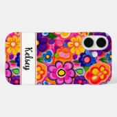 Coole Retro Bloem Personalized Case-Mate iPhone Case (Achterkant (horizontaal))