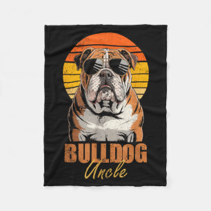 Coole Retro Bulldog Oom Grappige Vintage Hondenlie Fleece Deken