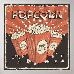 coole retro home theater woordkunst poster