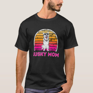 Coole Retro Husky Moeder Hond Moederdag T-shirt