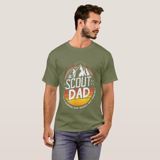 coole retro scout Pap woordkunst T-shirt (Voorkant volledig)