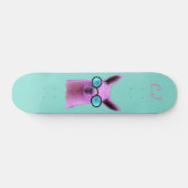 Coole roze lama! Teenslippers Skateboard Deck (Horizontaal)
