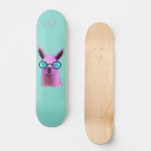 Coole roze lama! Teenslippers Skateboard Deck (Voorkant)