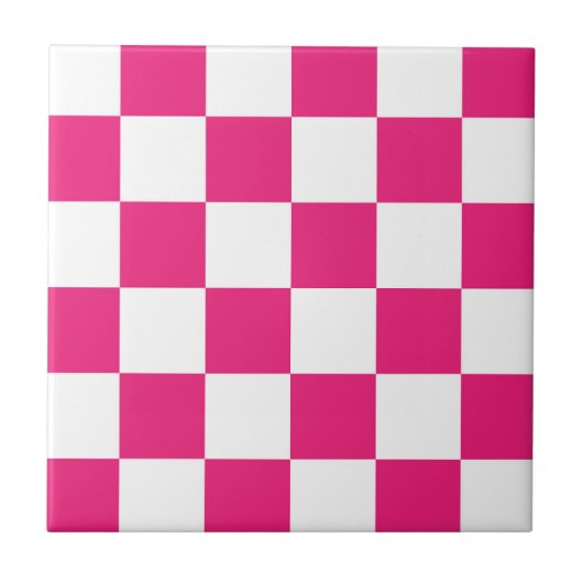 coole roze witte controlecatroon getild tegeltje (Voorkant)