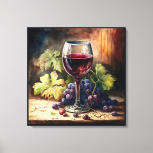 coole Rustic wijnliefhebbers Canvasprint Canvas Afdruk