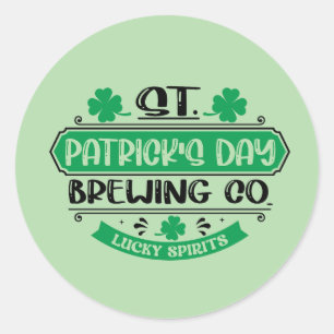 Coole Saint Patrick's Day brouwerij  Ronde Sticker