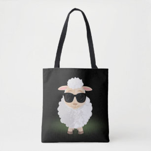 Coole Schapen Zonnebril Neon Groen Esthetisch Draagtas