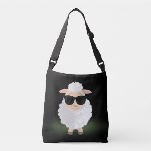 Coole Schapen Zonnebril Neon Groen Streetwear Crossbody Tas