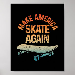 Coole Skateboard Kunst Voor Mannen Vrouwen Skaten Poster