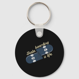 Coole Skater Skateboarden Is Leven Skateboard Sleutelhanger