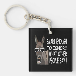 Coole Slimme Ezel Sleutelhanger