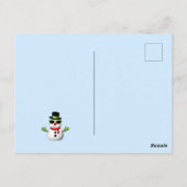 Coole Sneeuwman Prettig Fel Kerstmis Custom Famili Briefkaart (Achterkant)