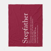 Coole Stiefvader, Stiefvader Definitie Fun Burgund Fleece Deken (Voorkant)