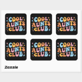Coole tantes Club III Vierkante Sticker (Vel)