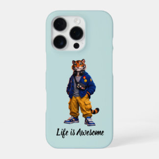 Coole Tijger in Streetwear Kunst - Stedelijke Stij iPhone 16 Pro Hoesje